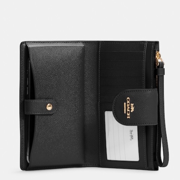 Authentic Coach Tech Wallet Black NWT - Picture 2 of 3